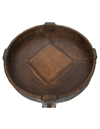 Okrúhly stolík z mangového dreva, 77x77x32cm