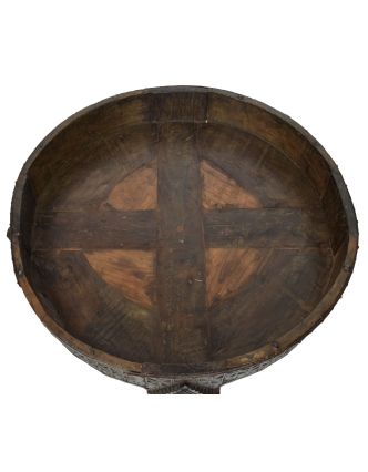 Okrúhly stolík z mangového dreva, 82x82x32cm