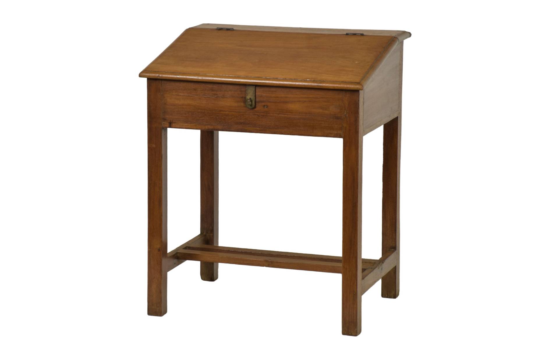 Starý kupecký stolík z teakového dreva, 65x50x78cm
