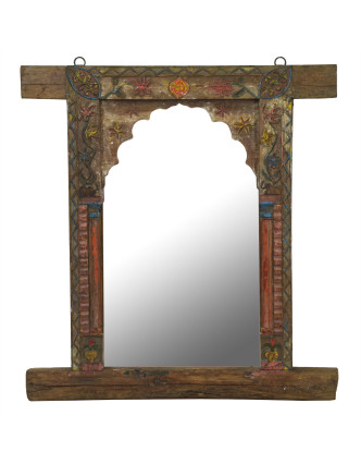 Zrkadlo v ráme z teakového dreva, 88x9x94cm