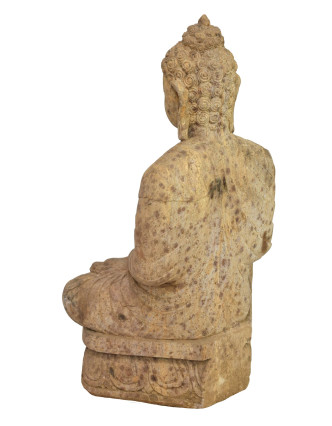 Pieskovcová socha z Orissi, Budha, 55x43x93cm