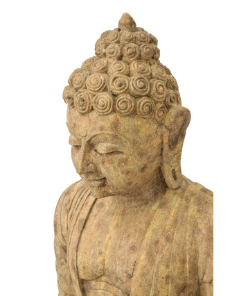Pieskovcová socha z Orissi, Budha, 55x43x93cm