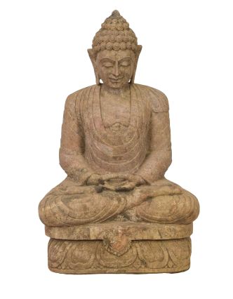 Pieskovcová socha z Orissi, Budha, 60x35x96cm