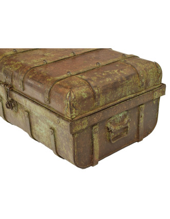 Plechový kufor, staré príručnú batožinu, 60x35x22cm