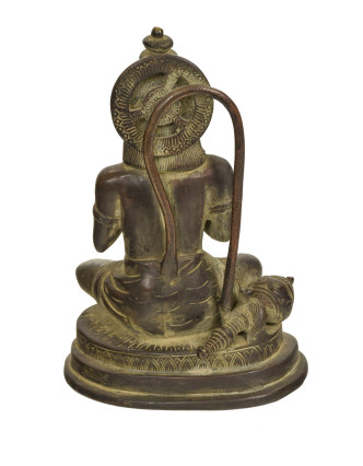 Hanuman, mosadzná socha, 13x10x19cm