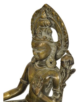 Biela Tara, mosadzná socha, 20x20x33cm