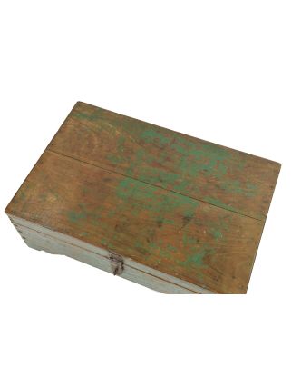 Stará truhlička z teakového dreva, 57x31x25cm
