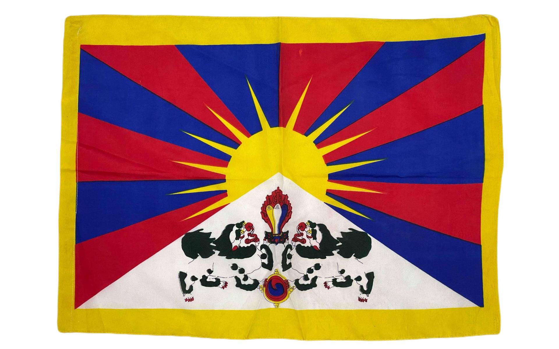 Vlajka Tibet, screen print, tunelík pre tyčku 50x35cm
