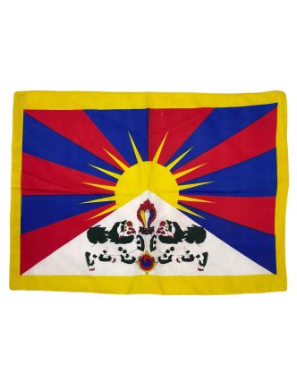 Vlajka Tibet, screen print, tunelík pre tyčku 50x35cm
