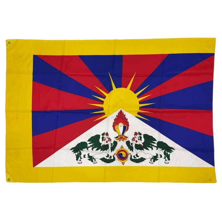 Vlajka Tibet, screen print, 2 očká na prichytenie, 108x72cm