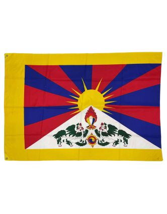 Vlajka Tibet, screen print, 2 očká na prichytenie, 110x85cm