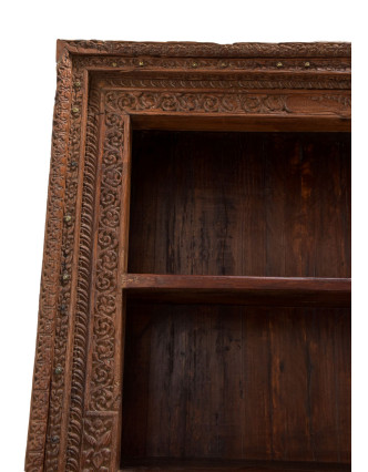 Knižnica zo starého portálu, teakové drevo, 140x40x211cm