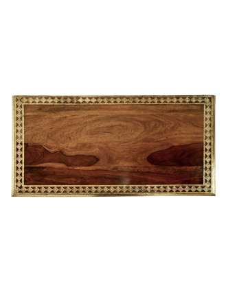 Šuplíková komoda z palisandrového dreva zdobená mosadzou, 90x45x110cm
