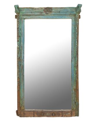 Zrkadlo v ráme zo starého teakového dreva, 107x30x190cm