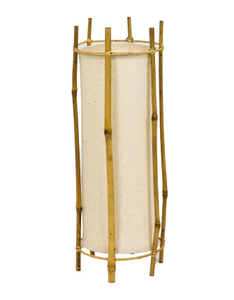 Stojacia lampa/tienidlo z bambusu a látky, 19x19x50cm