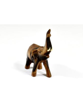 Soška slona z tropického dreva, 13x6x19cm