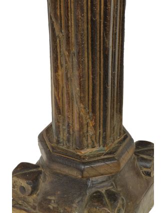 Drevený svietnik zo starého teakového stĺpu, 25x25x76cm