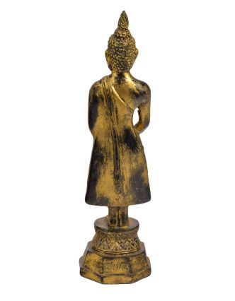 Narodeninový Budha, nedeľa, živica, zlatá patina, 30cm