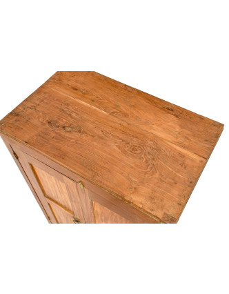 Stará skrinka z teakového dreva, 61x38x93cm
