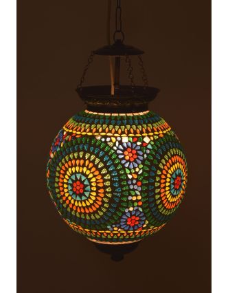 Lampa v orientálnom štýle, sklenená mozaika, ručná práca, 25x25x33cm
