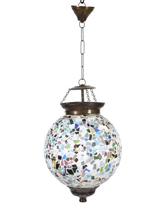Lampa v orientálnom štýle, sklenená mozaika, ručná práca, 25x25x33cm