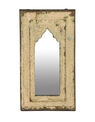 Zrkadlo v ráme z teakového dreva, 27x3x49cm