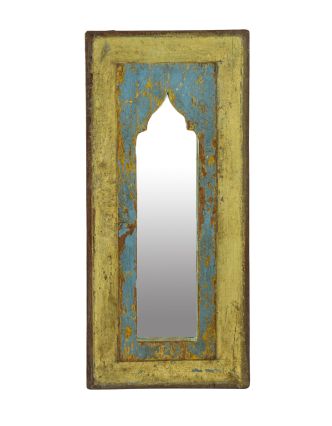 Zrkadlo v ráme z teakového dreva, 21x3x46cm