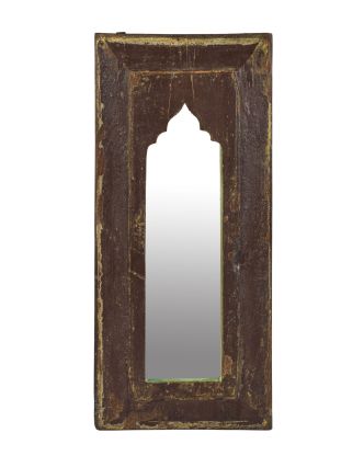 Zrkadlo v ráme z teakového dreva, 28x3x62cm