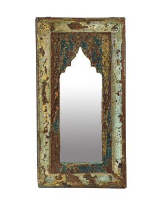 Zrkadlo v ráme z teakového dreva, 25x3x46cm