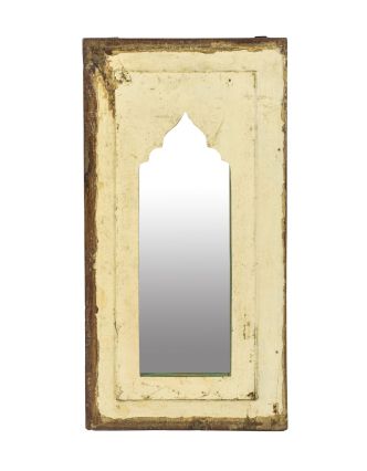 Zrkadlo v ráme z teakového dreva, 25x3x48cm