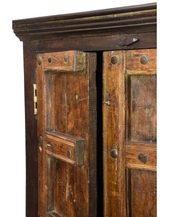 Skříň z mangového dřeva se starými dveřmi, 80x43x159cm