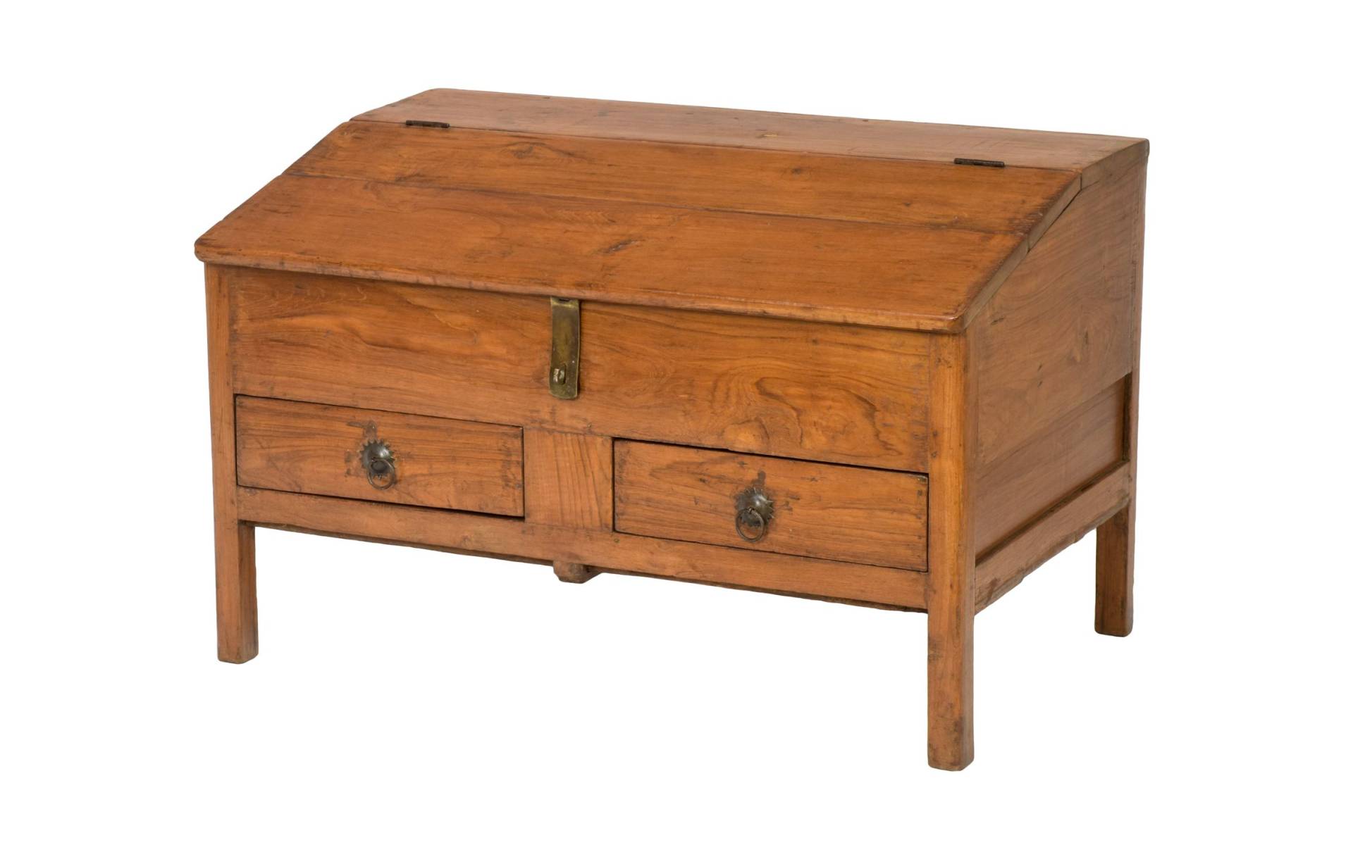 Starý kupecký stolík z teakového dreva, 82x52x53cm