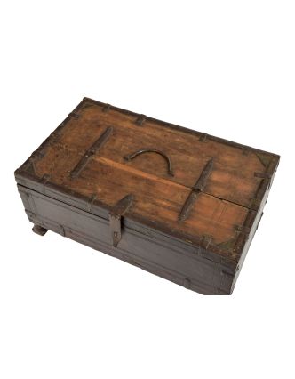 Starožitná truhlička z teakového dreva, 43x26x18cm