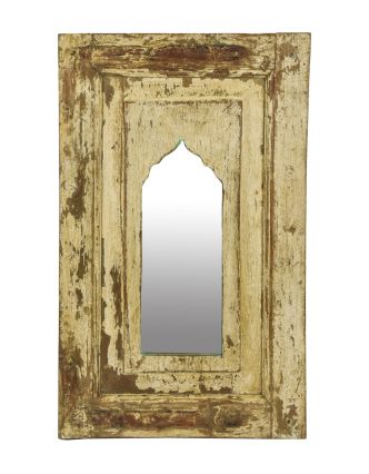Zrkadlo v ráme z teakového dreva, 38x5x62cm