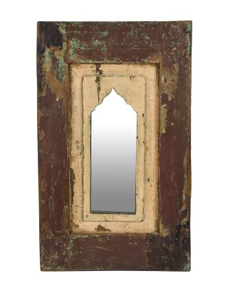 Zrkadlo v ráme z teakového dreva, 37x5x60cm