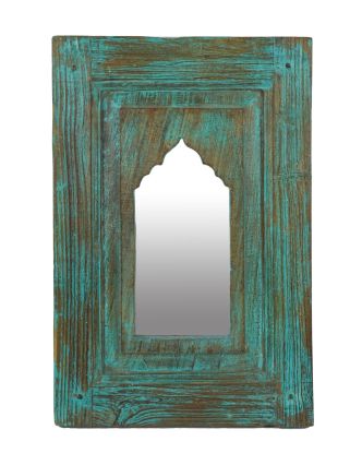 Zrkadlo v ráme z teakového dreva, 35x5x53cm