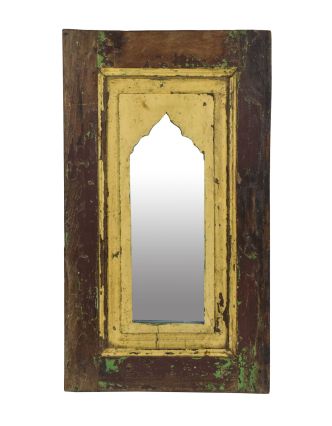 Zrkadlo v ráme z teakového dreva, 36x5x63cm