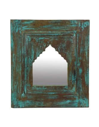 Zrkadlo v ráme z teakového dreva, 42x5x47, 5cm