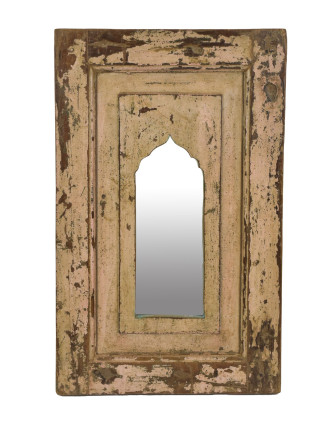 Zrkadlo v ráme z teakového dreva, 39x5x63cm
