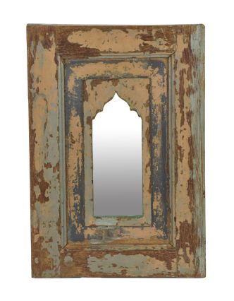Zrkadlo v ráme z teakového dreva, 36x3,5x52,5cm