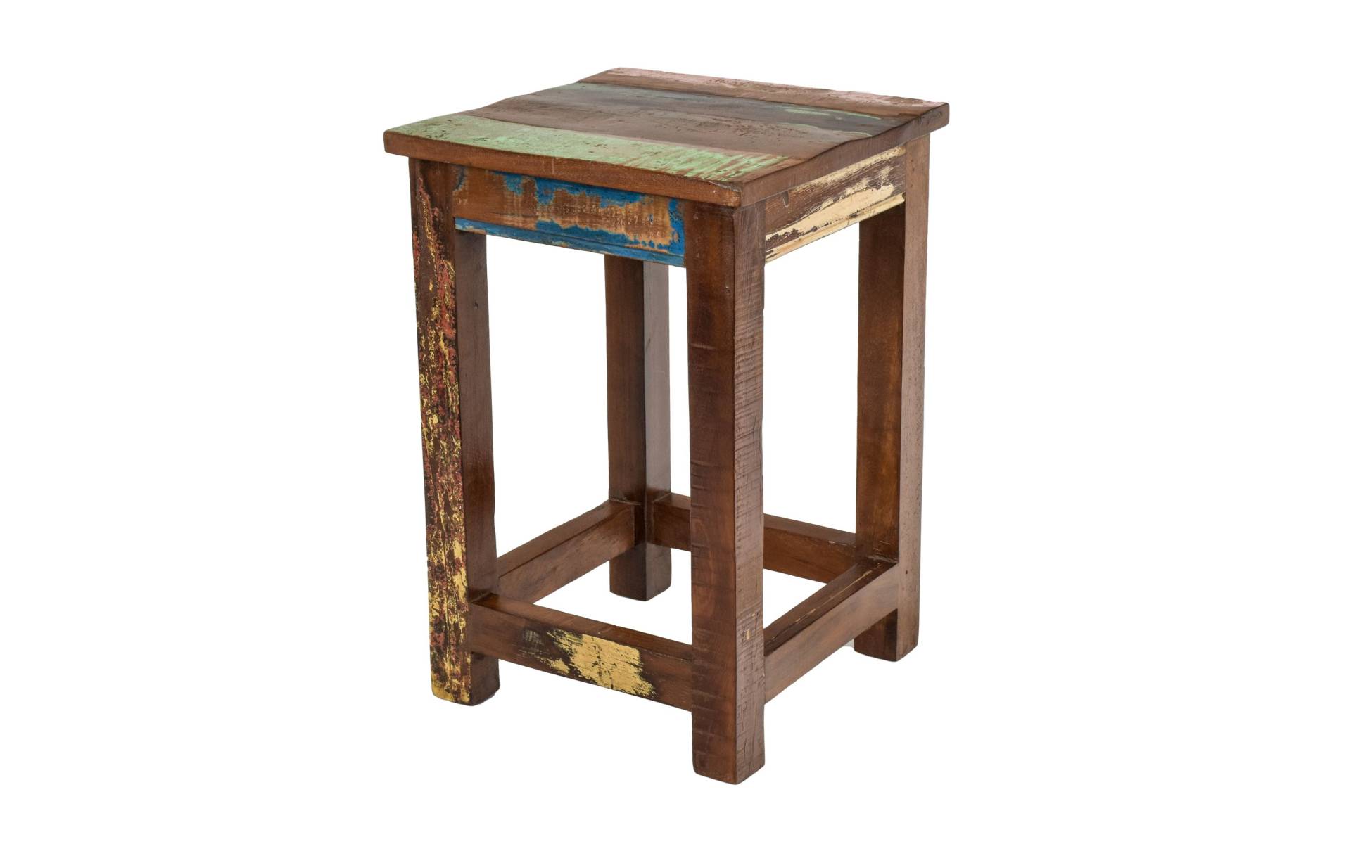 Stolička z antik teakového dreva, "GOA" štýl, 30x30x45cm