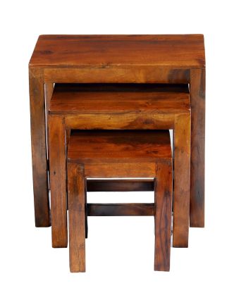 Set stoličiek z palisandrového dreva, 45x30x45cm