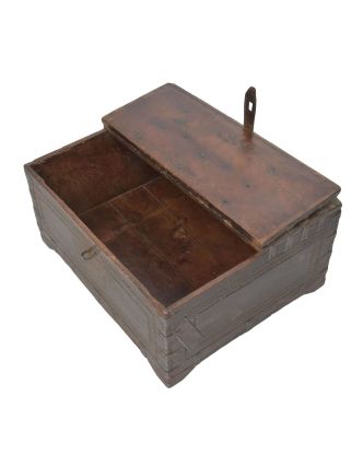 Starožitná truhlička z teakového dreva, 40x33x19cm