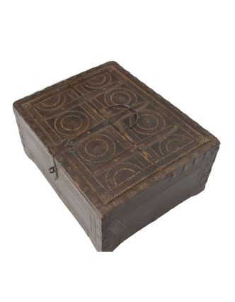 Starožitná truhlička z teakového dreva, 40x33x19cm
