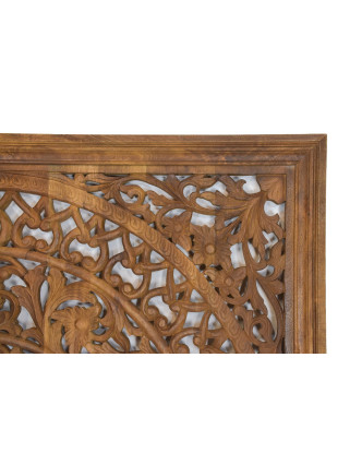 Ručne vyrezaná mandala z mangového dreva, 180x8x180cm
