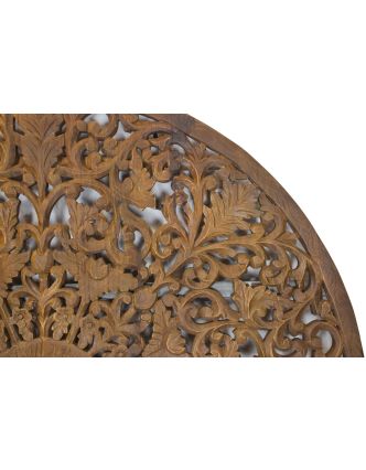 Ručne vyrezaná mandala z mangového dreva, 150x8x150cm