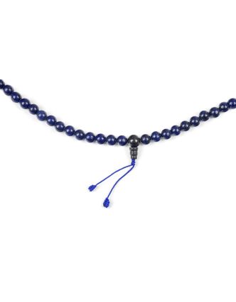 Mala z Lapis Lazuli, 108 korálok, priemer 8mm, dĺžka 43cm + strapec 5cm