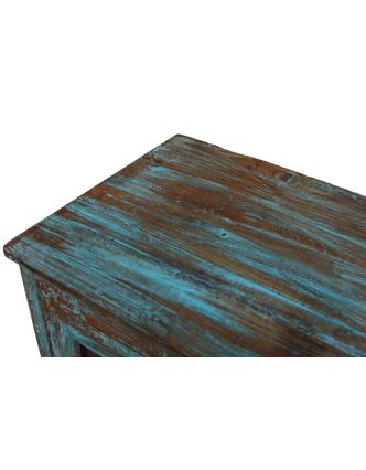 Presklená skrinka z teakového dreva, 71x40x93cm