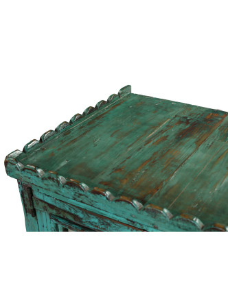 Presklená skrinka z teakového dreva, 75x49x100cm