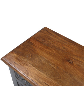 Nočný stolík z mangového dreva, šedý, 50x36x70cm